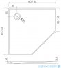 New Trendy Nex brodzik konglomeratowy pięciokątny 80x80x3,5 cm biały B-0513